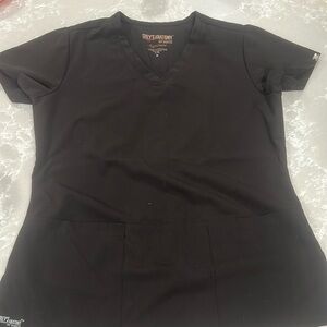 Black greys anatomy scrub top